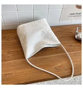 White star print shoulder bag minimalist underarm bag casual daily fashion handbag for women