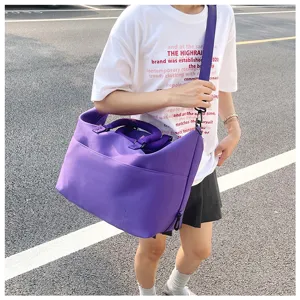 Thickened yoga fitness bag large capacity travel duffel bag shoulder crossbody sports bag.