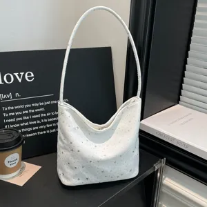 White star print shoulder bag minimalist fashion underarm bag casual daily women purse