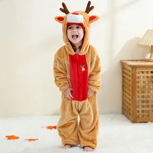 Mono Reno Para Niños Franela Lindo Animal Cosplay Disfraz Fiesta Navidad Caliente