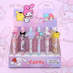 Cute Sanrio cartoon character gel pens student stationery examination black ink signature pens