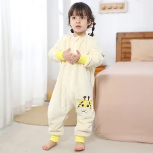 Combinaison Polaire Enfant Mignon Animal Hiver Chaud Flanelle Bébé Pyjama Grenouillère