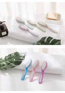 Double-sided stainless steel foot file and callus remover for smooth heels and dead skin.