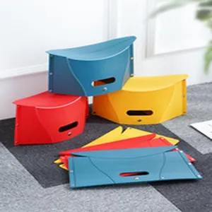 Taburete de plastico plegable silla plegable portatil almacenamiento colorido pequeno banco