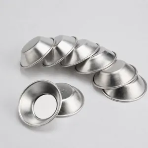 Moules Ronds en Aluminium pour Tarte aux Oeufs Mini Tasses de Cuisson en Metal Reutilisables Ustensiles de Patisserie