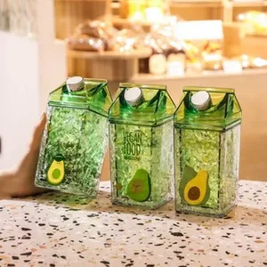 Dubbelwandige koelwaterfles schattig avocado ontwerpgel ijsbeker voor de zomerse drankjes