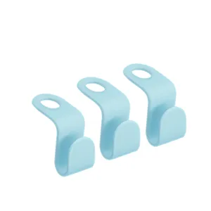 Light blue clothes hanger connector hooks set of 3 wardrobe space saving cascading hooks