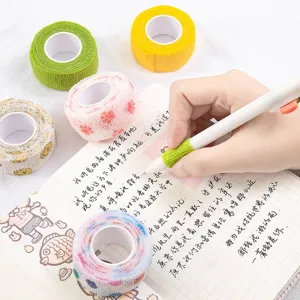Cute Cartoon Printed Self Adhesive Finger Bandage Breathable Non Woven Finger Protector Tape For Students Writing Anti Wear Sports Care