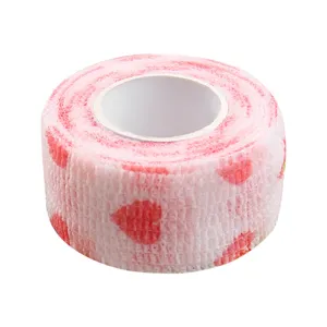 Pink strawberry self-adhesive finger tape, breathable anti-wear wrap for student writing.