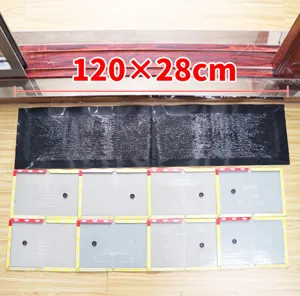 Detailed view of the large sticky mouse trap and glue pad carpet laid flat on the floor.