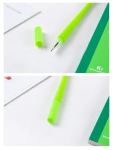 Stylo gel vert 0.5mm mignon stylo examen étudiant couleur vive papeterie fournitures
