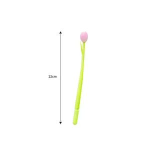 Stylo gel tulipe magique changeant de couleur pour étudiants, joli design floral 0.5mm.