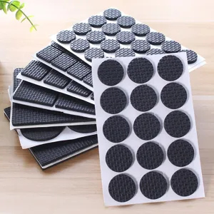 Thickened Anti-Slip Furniture Foot Pads Self-Adhesive Table Chair Anti-Wear Protection Pads TRP Rubber Floor Protector Pads