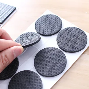 Thickened non-slip furniture table chair leg pads, round self-adhesive floor protectors.