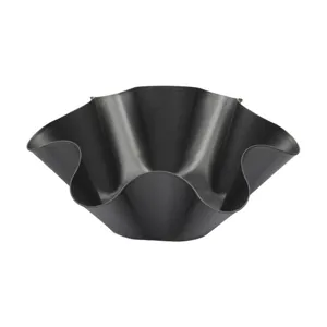 Molde para horno de acero al carbono negro para tortillas y ensaladera de cocina.