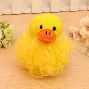 Cute Animal Cartoon Bath Sponge Soft Ultra Soft Mesh Shower Pouf Kids Bath Scrubber Body Cleansing Sponge