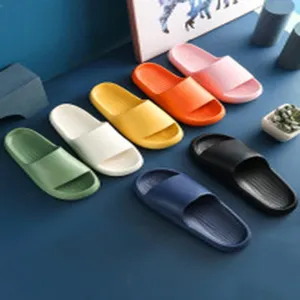 Sandalias de casa informales coloridas con suela gruesa antideslizante, material EVA suave.