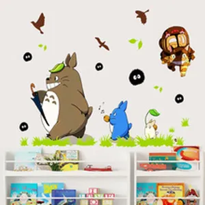Stickers muraux Totoro mignons personnages anime décoration murale imperméable chambre enfant