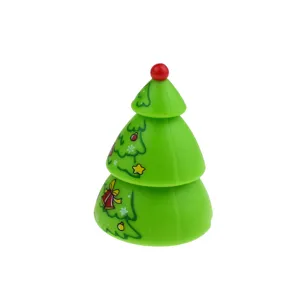 Christmas tree shaped pull-back toy car, cute holiday gift for kids and desktop decor.
