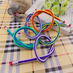 Biegsame weiche Bleistifte mit Radiergummis, kreative Neuheit Schreibwaren für Schulkinder.