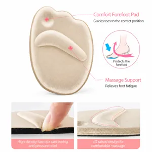 Almohadilla metatarsiana para tacones altos media suela comoda espuma contra dolor de mujer
