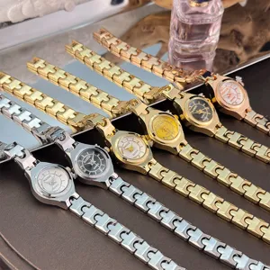 Elegant Small Dial Women Quartz Watch Thin Alloy Chain Bracelet Minimalist Fashion Wristwatch Ladies Jewelry Gift