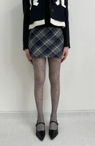Women vintage floral lace tights sheer hosiery sheer pantyhose for autumn style