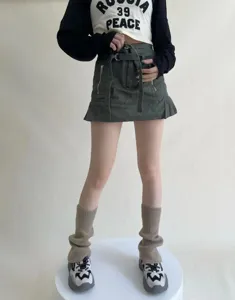 Calentadores de punto para mujer otoño invierno calcetines slouch cálidos estilo coreano moda.