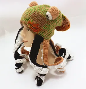 Handmade crochet octopus hat funny novelty headwear for party Halloween costume cap
