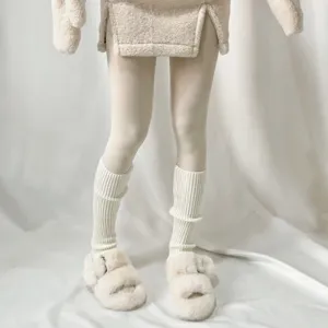 Cozy knit leg warmers cozy winter socks fluffy boot cuffs cream knitted warm hosiery detail