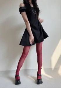Ballet core fishnet tights for women featuring cute handmade bow details, sheer and stylish.