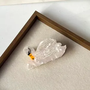Acryl Schwan Haarklammer süßes Tier Design Haarschmuck für Damen und Mädchen Alltag