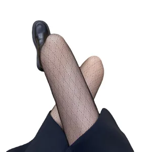 Sexy black fishnet tights for women, high elastic diamond pattern hosiery fashion wear.