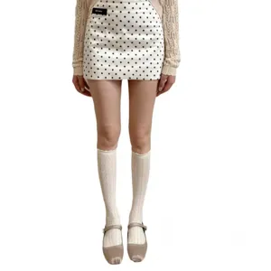 Summer breathable mesh lace ruffle knee high stack socks stylish casual cute women hosiery