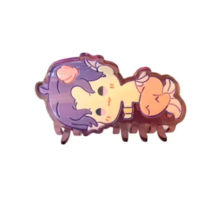 Cute cartoon anime acrylic hair claw clip for kids girls side hairpin lovely hair accessories new