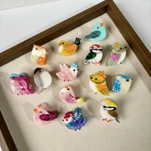 Cute Animal Hair Claw Cellulose Acetate Small Bird Hair Clips Fashion Headwear Hair Accessories For Girls Women Daily