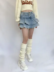 Sweet cool leg warmers JK Japanese style autumn winter knit over knee long socks