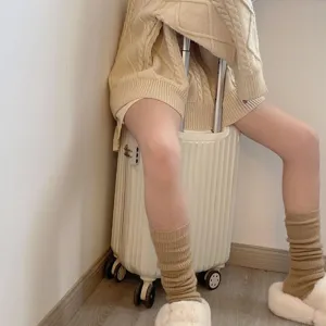 Cozy knit slouchy socks winter leg warmers creamy aesthetic casual comfy footwear accessories