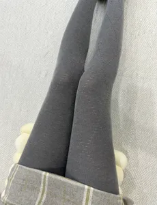 Collants gris foncé losanges femme automne hiver epais chaud elastique motif mode