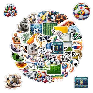 50pcs World Cup football waterproof graffiti stickers for water bottle phone decoration