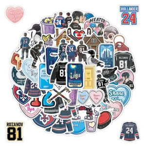 50pcs hockey romance waterproof stickers vinyl decal pack for water bottle phone laptop decor
