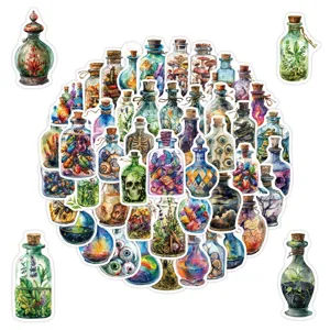 50pcs vintage witch potion bottle stickers waterproof cute aesthetic graffiti decals for water bottle laptop