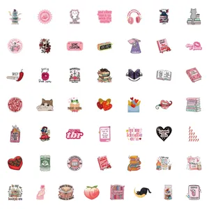 50pcs book lover aesthetic stickers waterproof vinyl decal pack for water bottles laptop cute