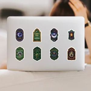 Gothic witch potion bottle stickers waterproof vinyl decal set for laptop and water bottle