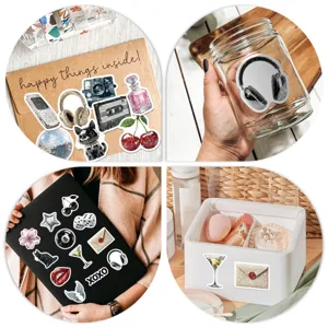Y2K aesthetic holographic waterproof graffiti stickers set for phone laptop decoration