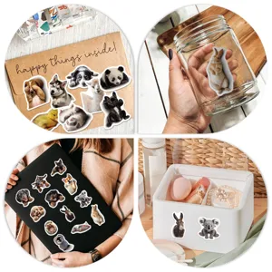Cute pet graffiti stickers waterproof decorative stickers detail view for laptop water bottle