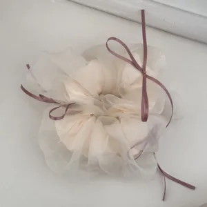 Elastico per capelli in rete con nastro stile balletto fiocco elegante corda elastica accessorio