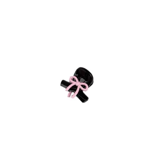 Korean Style Mini Bow Hair Claw Clip Cute Black and Pink Hair Catch Accessory for Women
