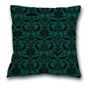 Cojin cuadrado damasco gotico victoriano para sofa dormitorio decoracion detalle