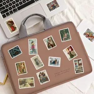 Vintage Weihnachts Briefmarken Aufkleber dekorative Sticker fur Laptop Tagebuch 50 Stueck
